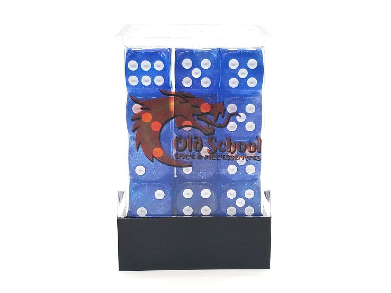Old School 36ct 12mm D6 Dice Set: Galaxy - Blue Shimmer | Deep Dive Games St. Marys