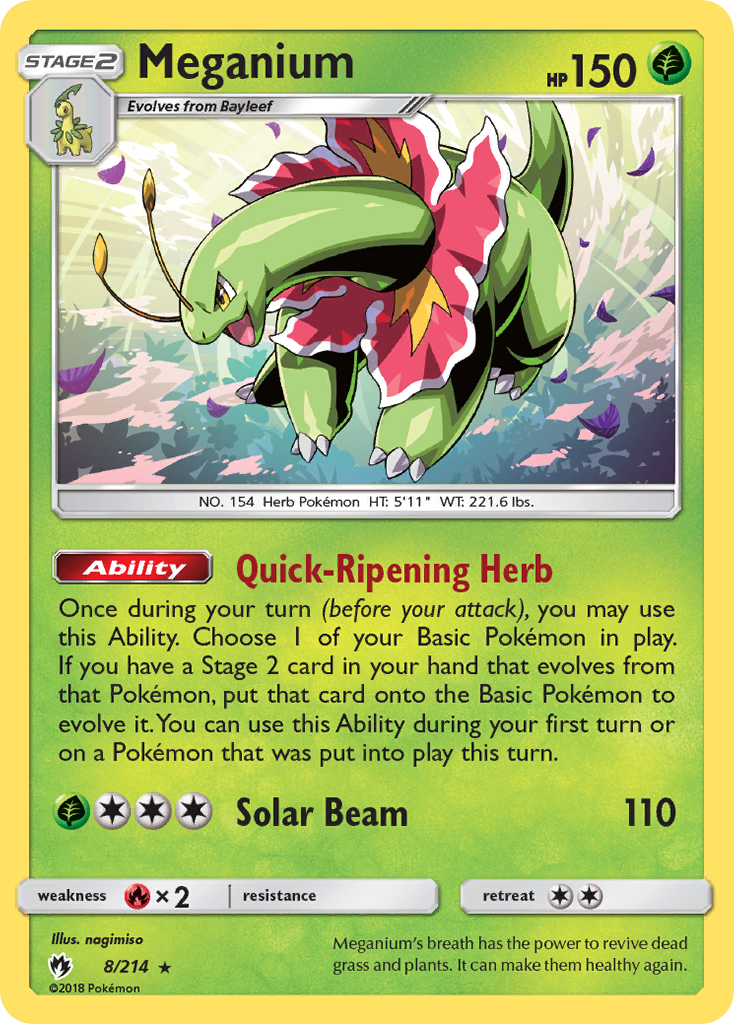 Meganium (8/214) [Sun & Moon: Lost Thunder] | Deep Dive Games St. Marys