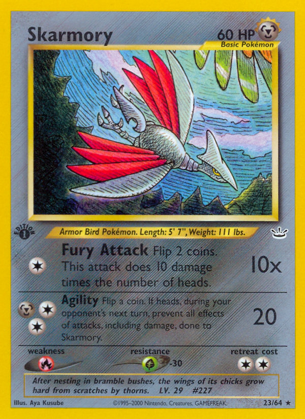 Skarmory (23/64) [Neo Revelation 1st Edition] | Deep Dive Games St. Marys