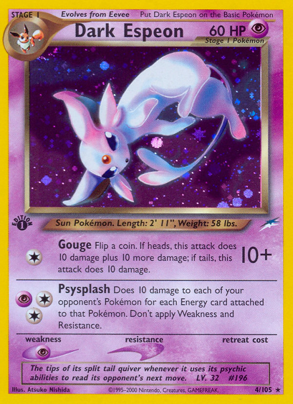 Dark Espeon (4/105) [Neo Destiny 1st Edition] | Deep Dive Games St. Marys