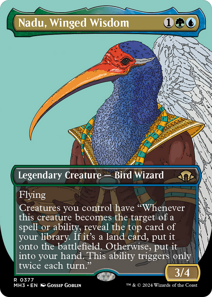 Nadu, Winged Wisdom (Borderless) [Modern Horizons 3] | Deep Dive Games St. Marys