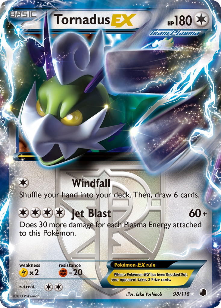 Tornadus EX (98/116) [Black & White: Plasma Freeze] | Deep Dive Games St. Marys