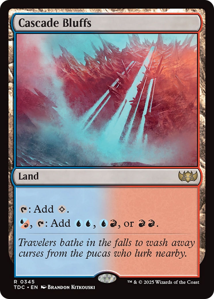 Cascade Bluffs [Tarkir: Dragonstorm Commander] | Deep Dive Games St. Marys