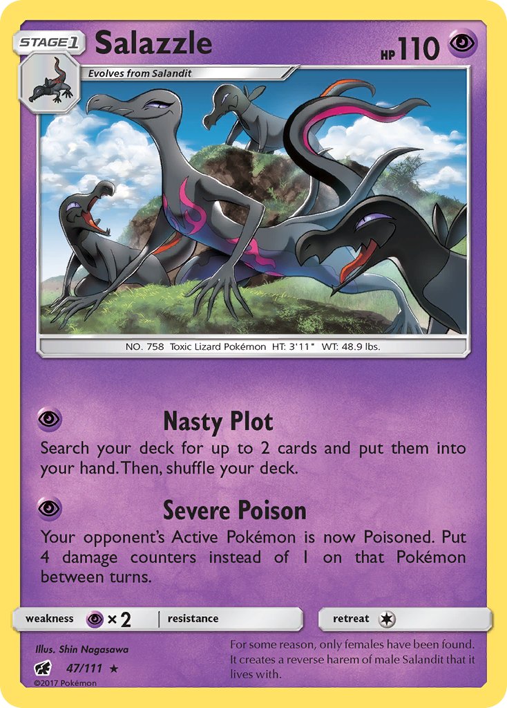 Salazzle (47/111) (Theme Deck Exclusive) [Sun & Moon: Crimson Invasion] | Deep Dive Games St. Marys