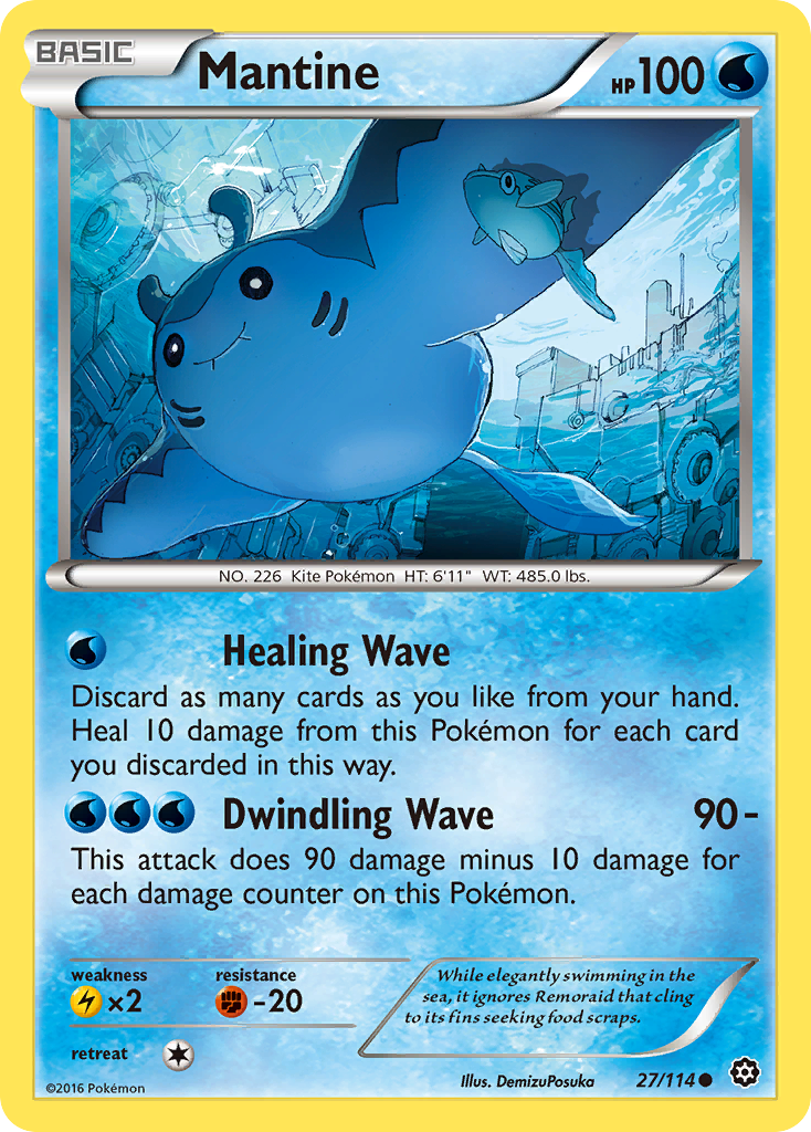 Mantine (27/114) [XY: Steam Siege] | Deep Dive Games St. Marys