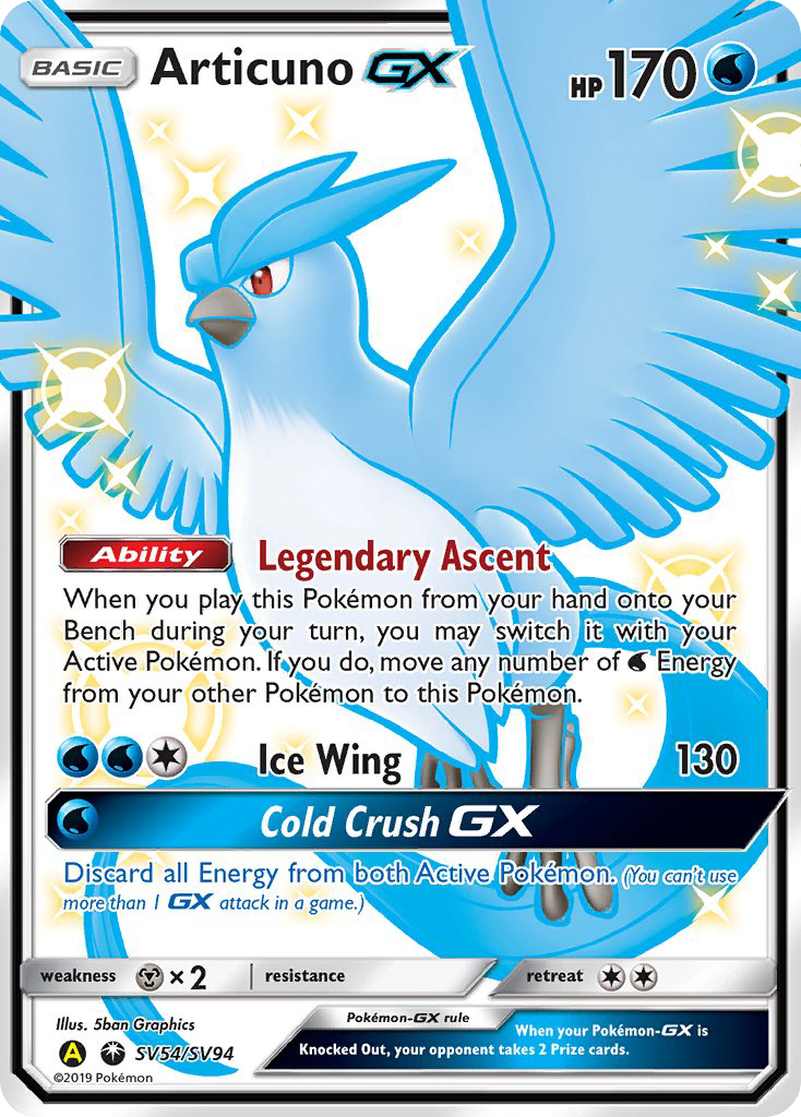 Articuno GX (SV54/SV94) [Sun & Moon: Hidden Fates - Shiny Vault] | Deep Dive Games St. Marys