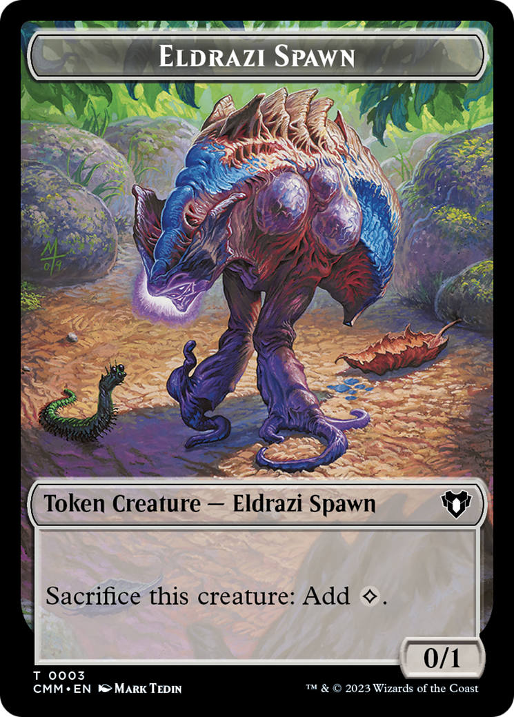 Eldrazi Spawn // Construct (0042) Double-Sided Token [Commander Masters Tokens] | Deep Dive Games St. Marys