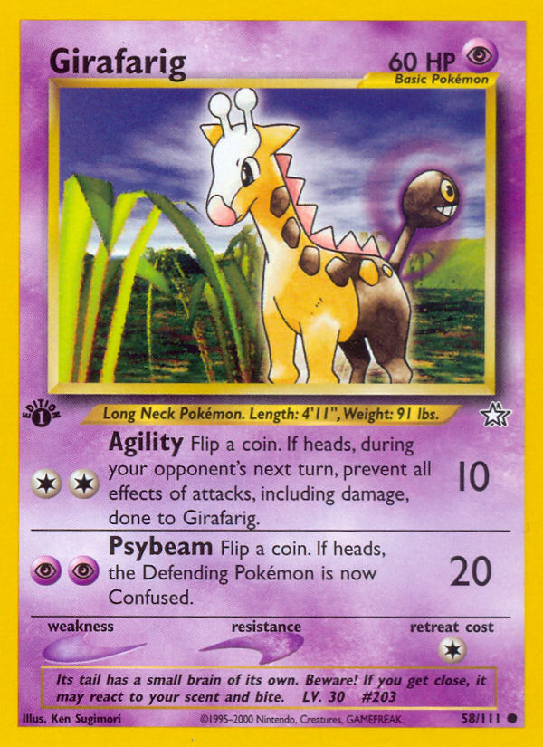 Girafarig (58/111) [Neo Genesis 1st Edition] | Deep Dive Games St. Marys