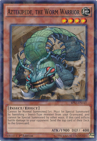 Aztekipede, the Worm Warrior [BP03-EN041] Shatterfoil Rare | Deep Dive Games St. Marys