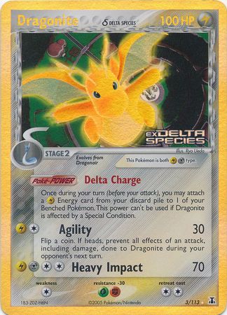 Dragonite (3/113) (Delta Species) (Stamped) [EX: Delta Species] | Deep Dive Games St. Marys