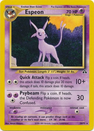 Espeon (20/75) [Neo Discovery Unlimited] | Deep Dive Games St. Marys