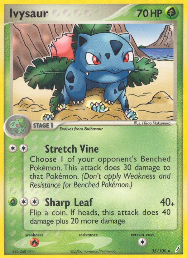 Ivysaur (35/100) [EX: Crystal Guardians] | Deep Dive Games St. Marys