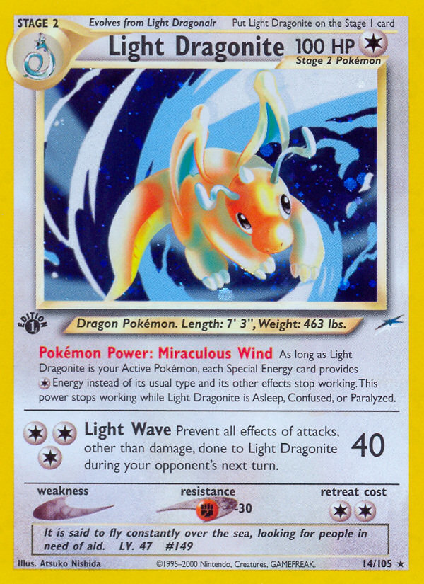 Light Dragonite (14/105) [Neo Destiny 1st Edition] | Deep Dive Games St. Marys