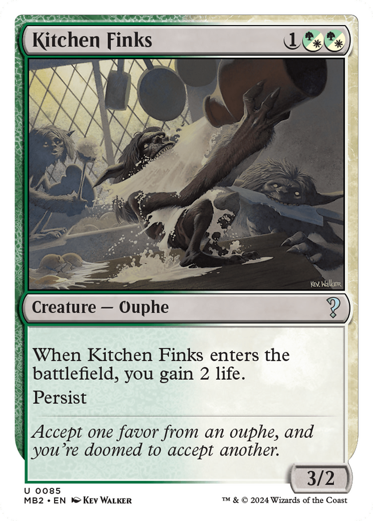 Kitchen Finks (White Border) [Mystery Booster 2] | Deep Dive Games St. Marys