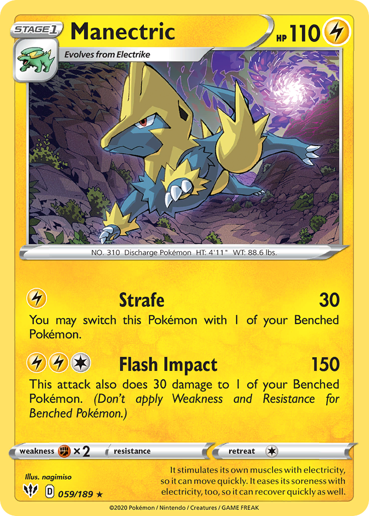 Manectric (059/189) [Sword & Shield: Darkness Ablaze] | Deep Dive Games St. Marys