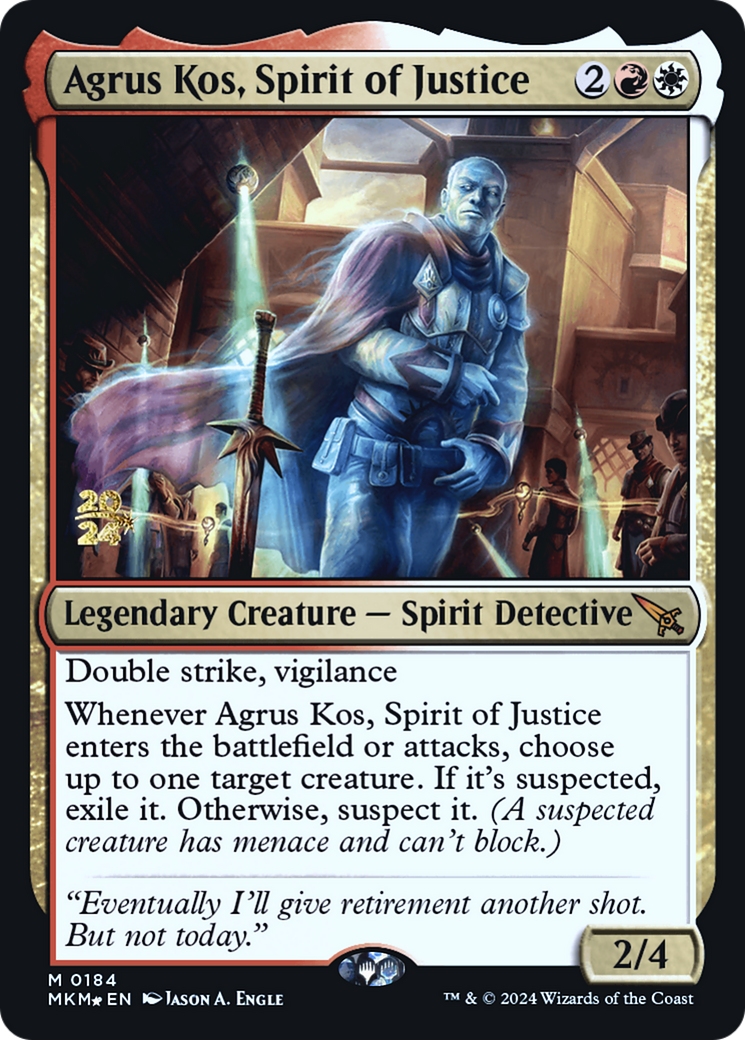 Agrus Kos, Spirit of Justice [Murders at Karlov Manor Prerelease Promos] | Deep Dive Games St. Marys