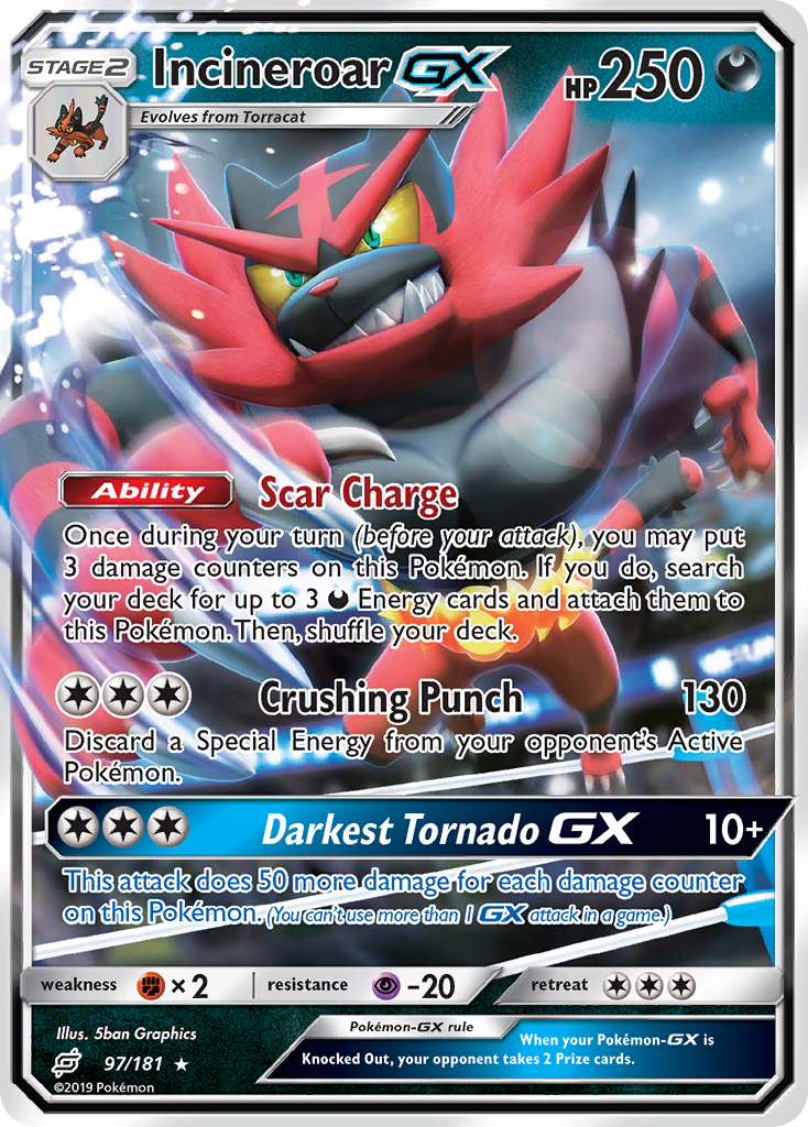 Incineroar GX (97/181) [Sun & Moon: Team Up] | Deep Dive Games St. Marys