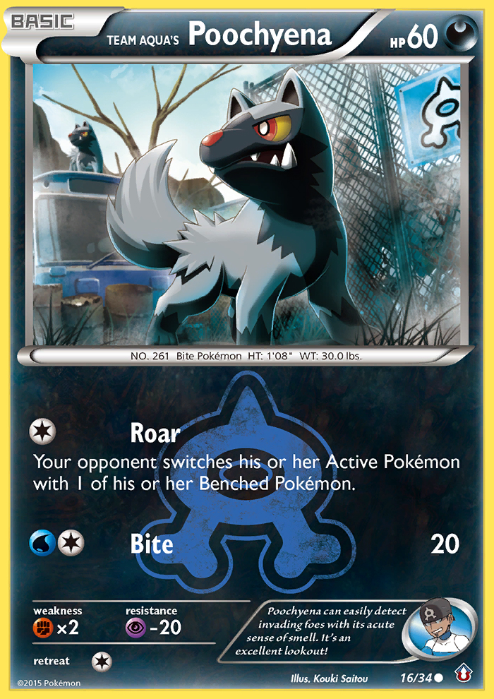 Team Aqua's Poochyena (16/34) [XY: Double Crisis] | Deep Dive Games St. Marys