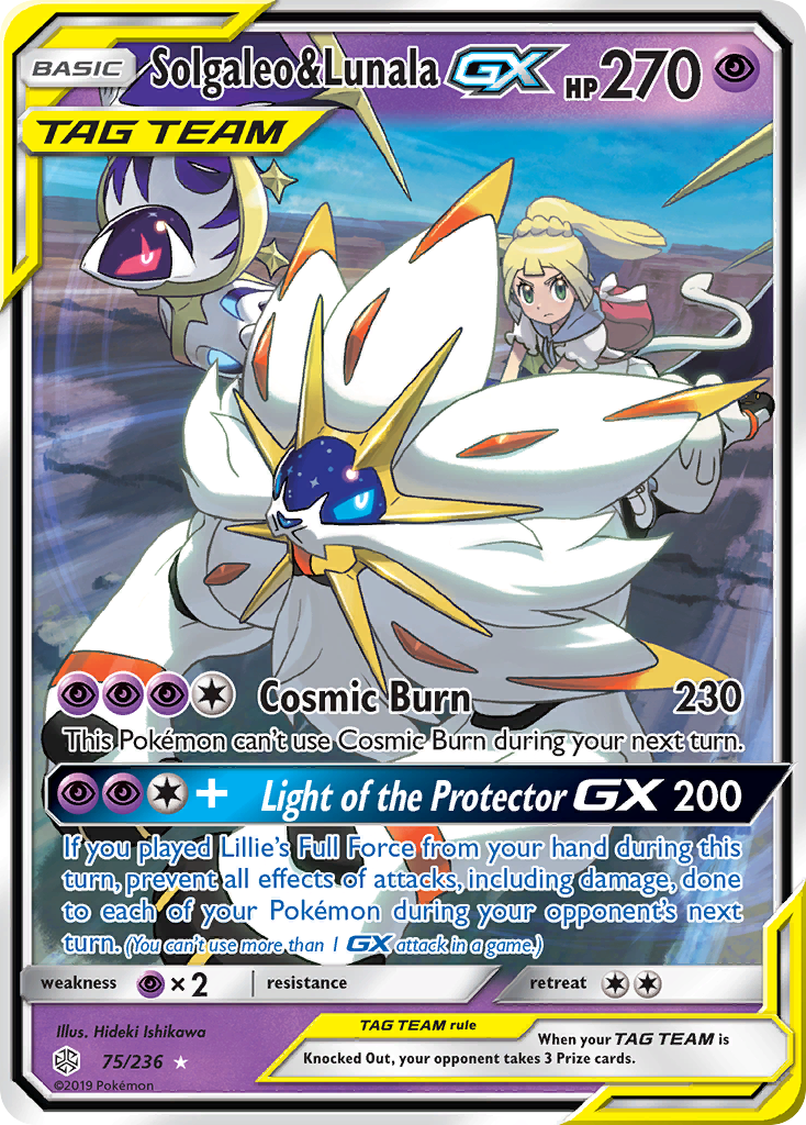 Solgaleo & Lunala GX (75/236) [Sun & Moon: Cosmic Eclipse] | Deep Dive Games St. Marys