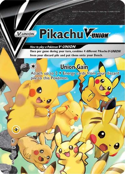 Pikachu V-UNION (SWSH139) (Celebrations) [Sword & Shield: Black Star Promos] | Deep Dive Games St. Marys