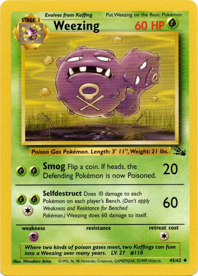 Weezing (45/62) [Fossil Unlimited] | Deep Dive Games St. Marys