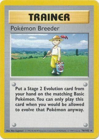 Pokemon Breeder (76/102) [Base Set Shadowless Unlimited] | Deep Dive Games St. Marys