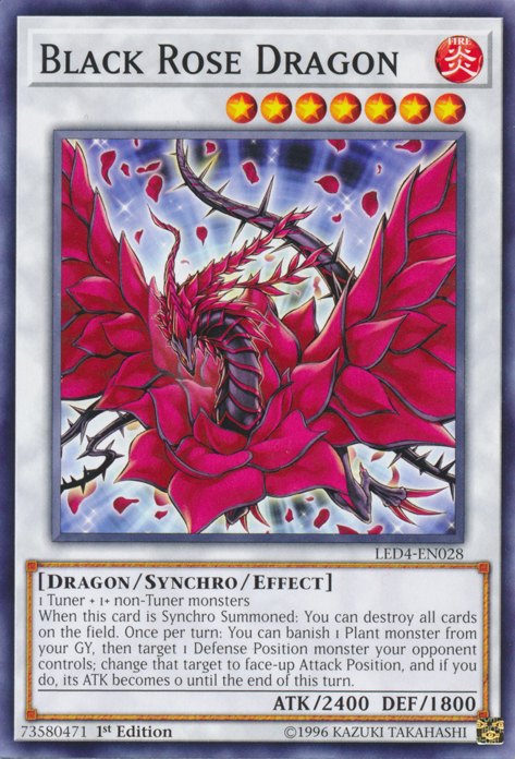 Black Rose Dragon [LED4-EN028] Common | Deep Dive Games St. Marys