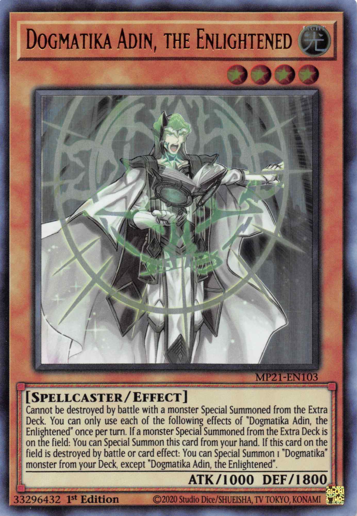 Dogmatika Adin, the Enlightened [MP21-EN103] Ultra Rare | Deep Dive Games St. Marys