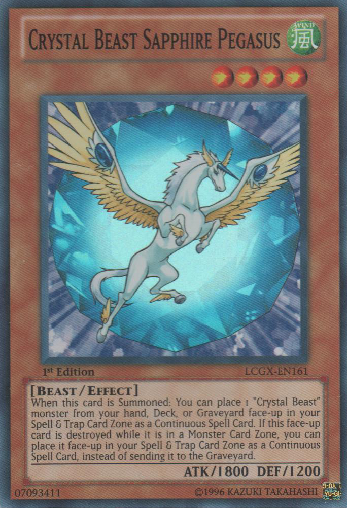 Crystal Beast Sapphire Pegasus [LCGX-EN161] Super Rare | Deep Dive Games St. Marys