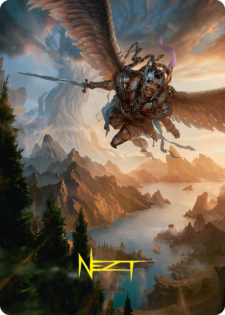 Youthful Valkyrie Art Card (28/54) (Gold-Stamped Signature) [Foundations Art Series] | Deep Dive Games St. Marys