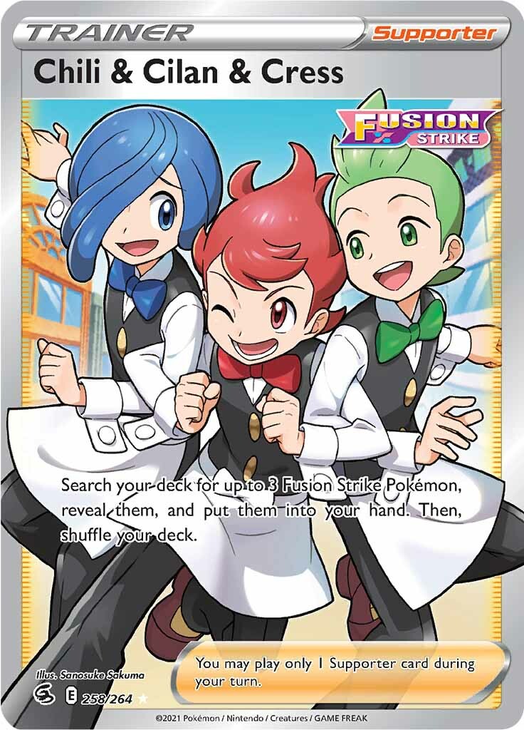 Chili & Cilan & Cress (258/264) [Sword & Shield: Fusion Strike] | Deep Dive Games St. Marys