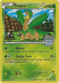 Tropius (5/101) (National Championship Promo) [Black & White: Plasma Blast] | Deep Dive Games St. Marys