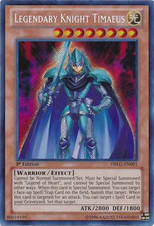 Legendary Knight Timaeus [DRLG-EN001] Secret Rare | Deep Dive Games St. Marys