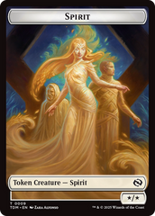 Spirit (0008) // Spirit (0009) Double-Sided Token [Tarkir: Dragonstorm Tokens] | Deep Dive Games St. Marys