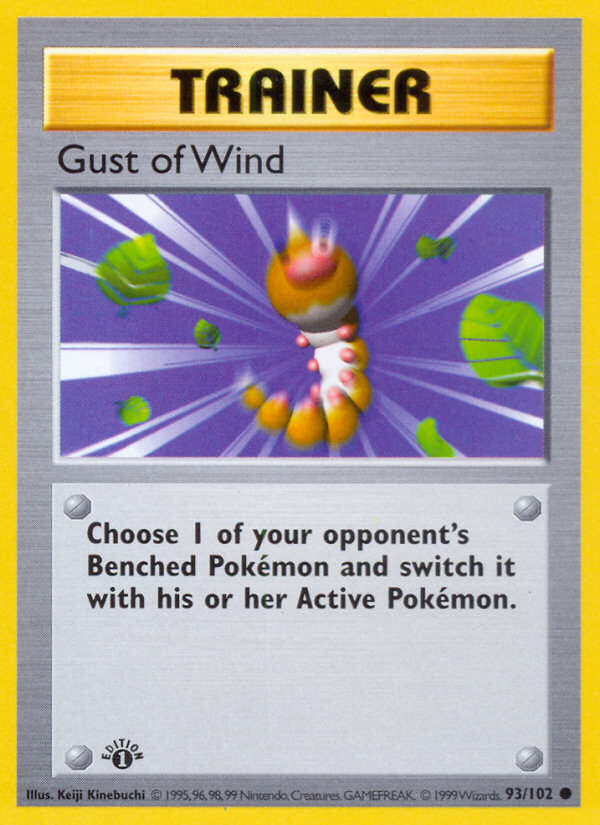Gust of Wind (93/102) (Shadowless) [Base Set 1st Edition] | Deep Dive Games St. Marys