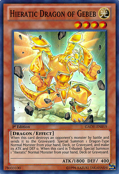 Hieratic Dragon of Gebeb [GAOV-EN019] Super Rare | Deep Dive Games St. Marys