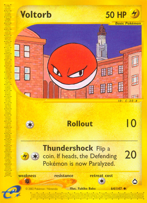 Voltorb (64/147) [Aquapolis] | Deep Dive Games St. Marys