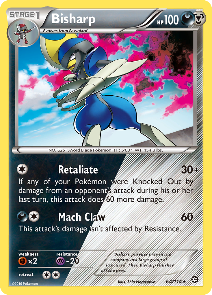 Bisharp (64/114) [XY: Steam Siege] | Deep Dive Games St. Marys