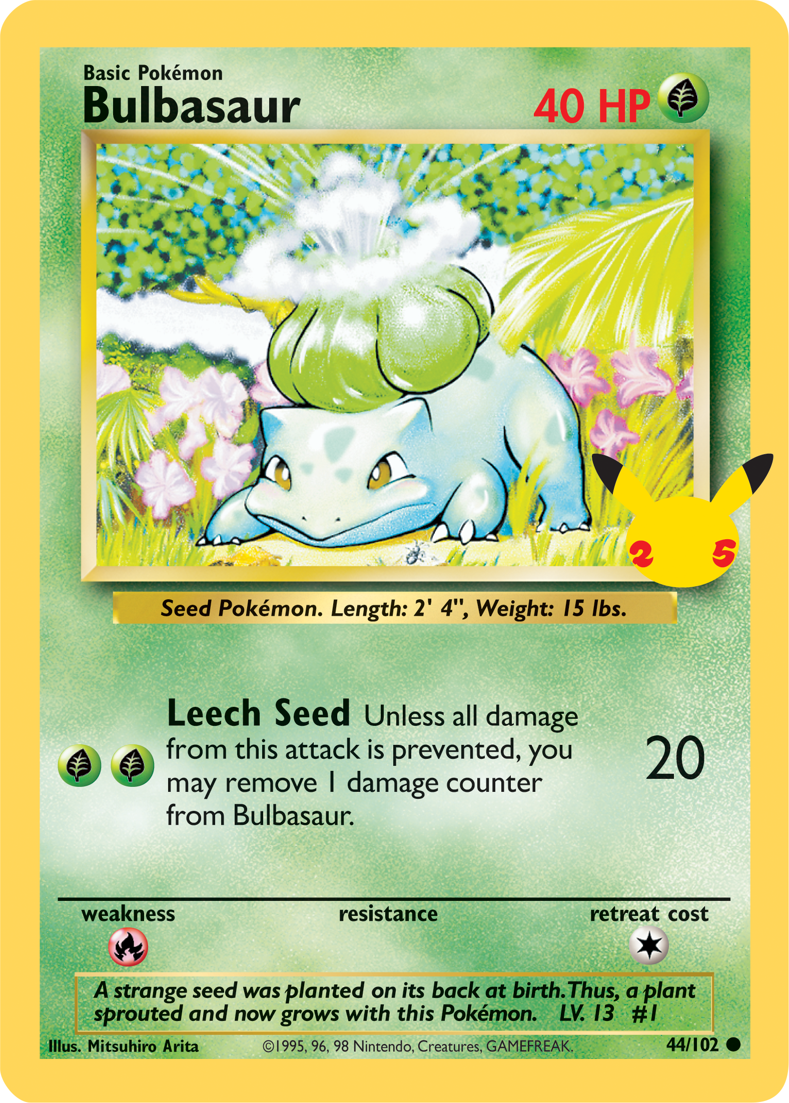 Bulbasaur (44/102) (Jumbo Card) [First Partner Pack] | Deep Dive Games St. Marys