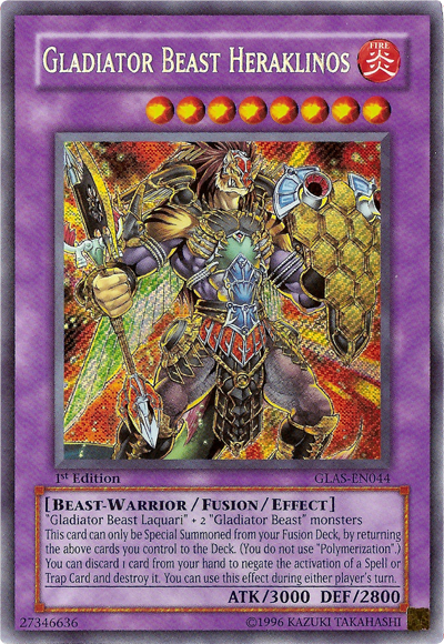 Gladiator Beast Heraklinos [GLAS-EN044] Secret Rare | Deep Dive Games St. Marys