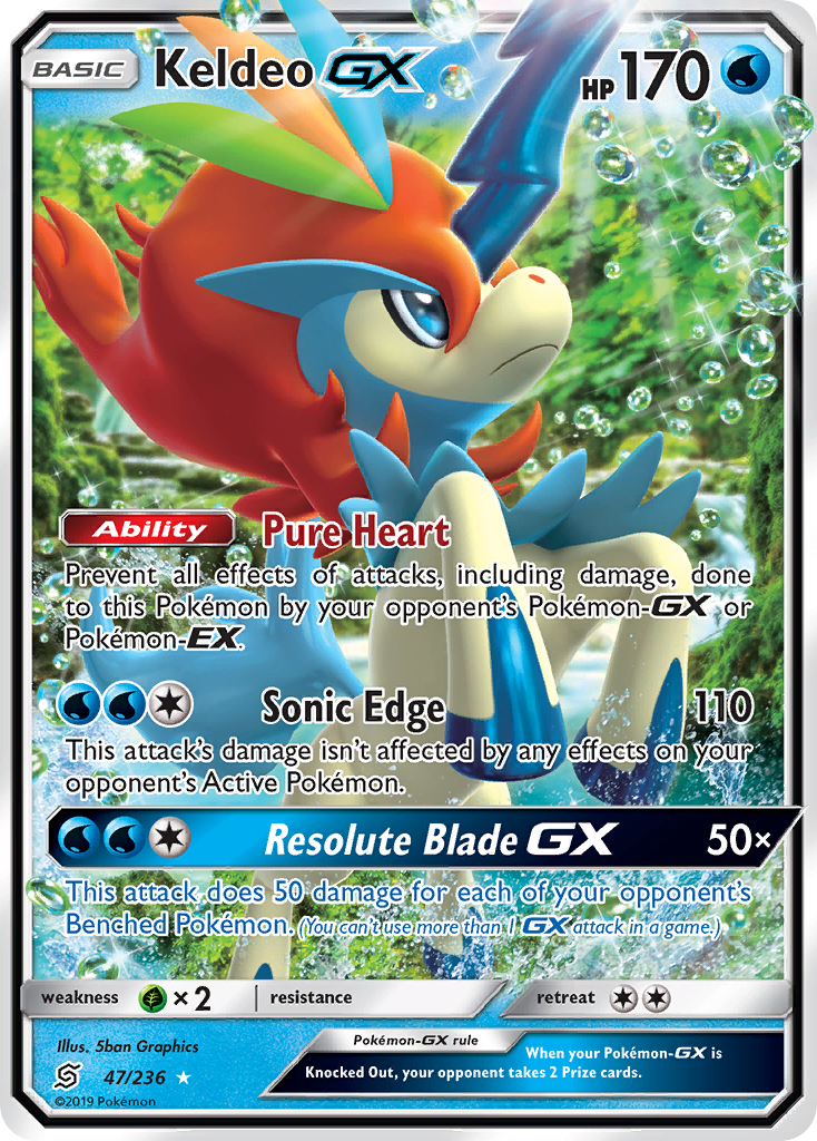 Keldeo GX (47/236) [Sun & Moon: Unified Minds] | Deep Dive Games St. Marys