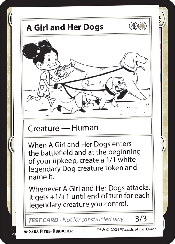 A Girl and Her Dogs [Mystery Booster 2 Playtest Cards] | Deep Dive Games St. Marys