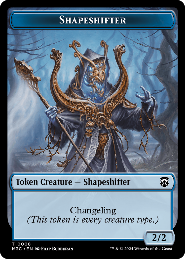 Dragon // Shapeshifter (0008) Double-Sided Token [Modern Horizons 3 Commander Tokens] | Deep Dive Games St. Marys