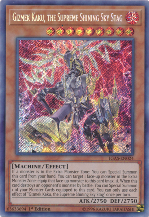 Gizmek Kaku, the Supreme Shining Sky Stag [IGAS-EN024] Secret Rare | Deep Dive Games St. Marys