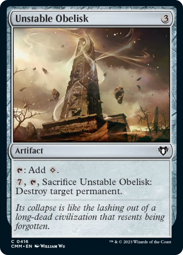 Unstable Obelisk [Commander Masters] | Deep Dive Games St. Marys