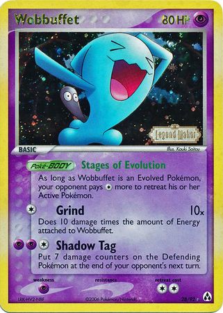 Wobbuffet (28/92) (Stamped) [EX: Legend Maker] | Deep Dive Games St. Marys