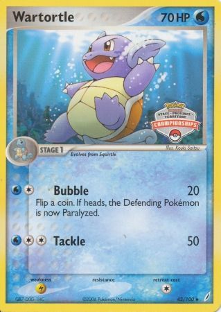 Wartortle (42/100) (States Championship Promo) [EX: Crystal Guardians] | Deep Dive Games St. Marys