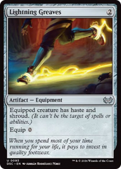 Lightning Greaves [Duskmourn: House of Horror Commander] | Deep Dive Games St. Marys