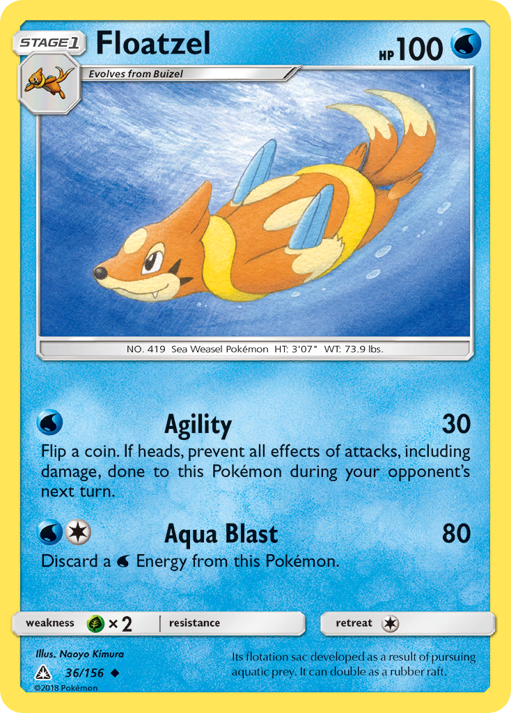 Floatzel (36/156) [Sun & Moon: Ultra Prism] | Deep Dive Games St. Marys