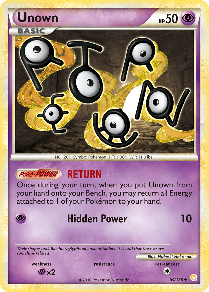 Unown (54/123) [HeartGold & SoulSilver: Base Set] | Deep Dive Games St. Marys